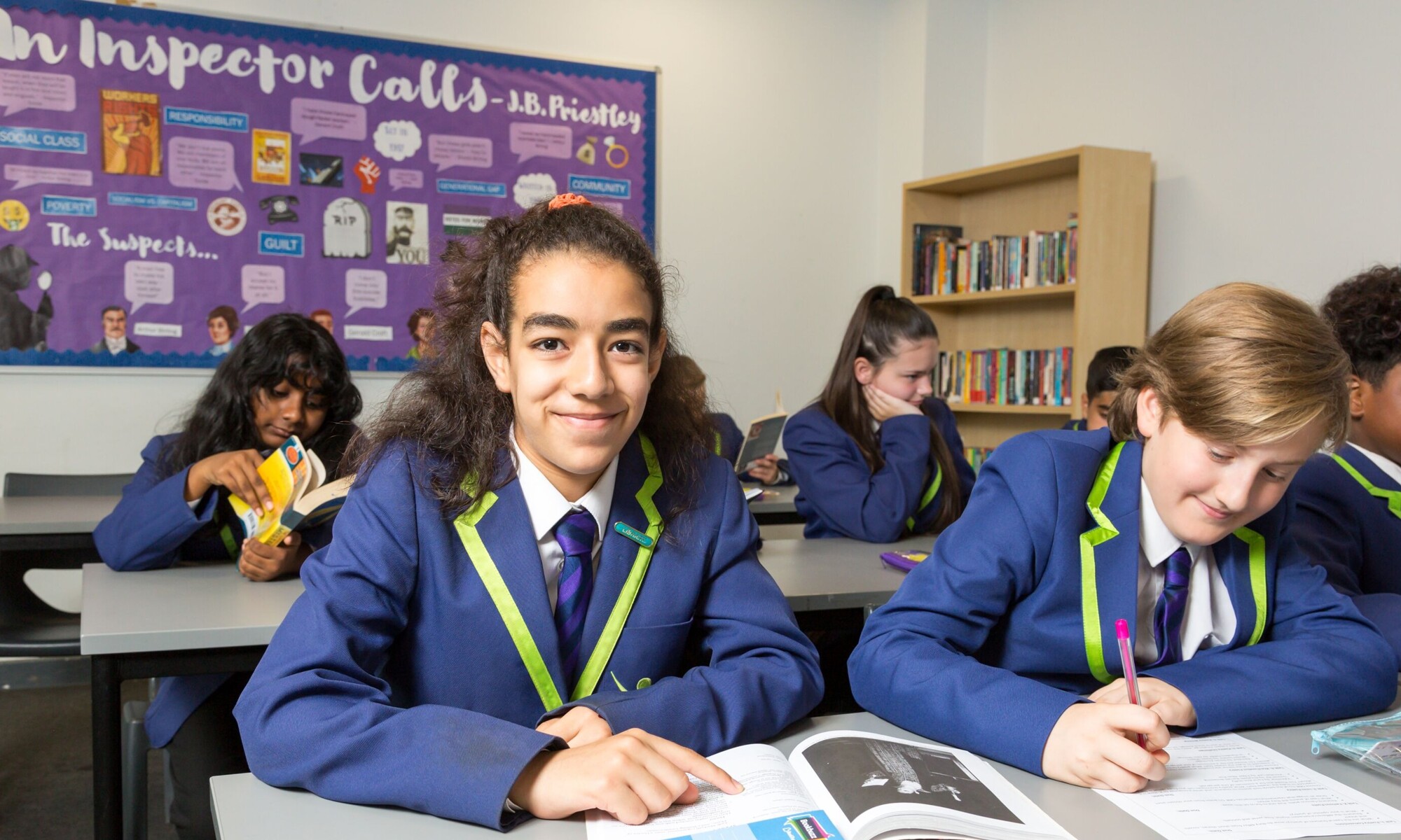 Manchester Enterprise Academy Students Working in Class